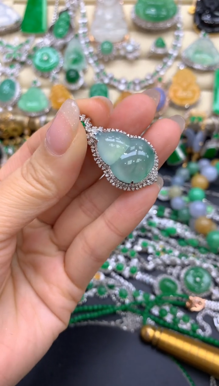 【闪购商品】翡翠颈饰18K金镶嵌455-中国好珍宝