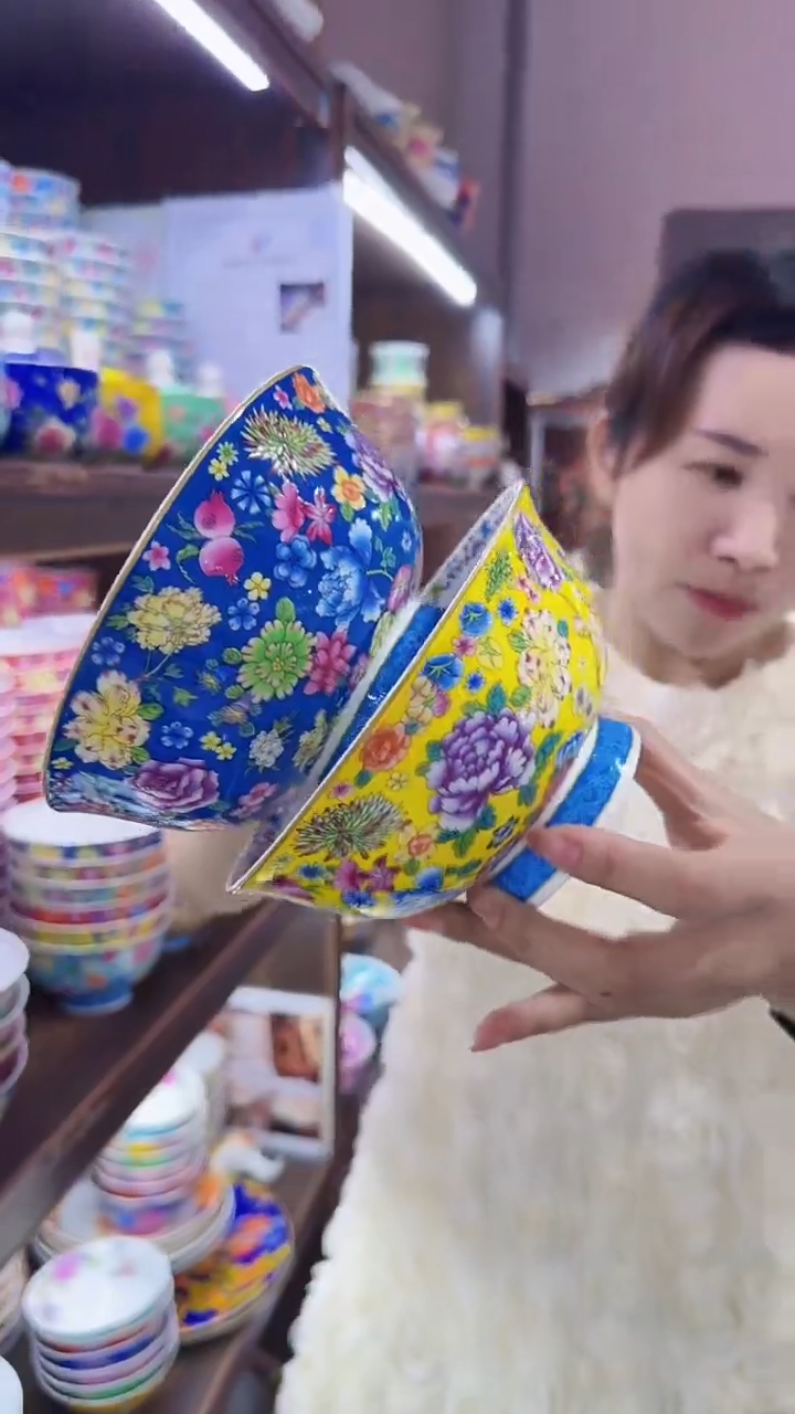 瓷片6英寸面碗2个景德镇陶瓷