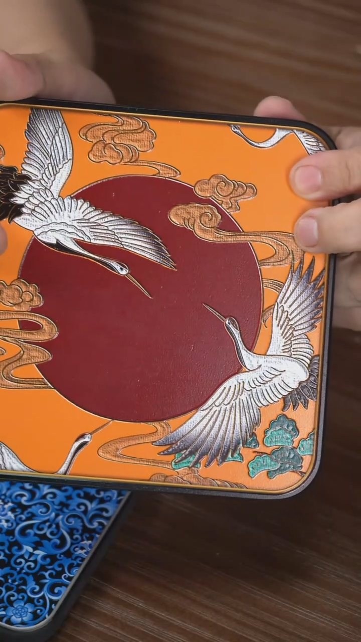 壹藏贰宝鹤聚朝阳大垫子一片