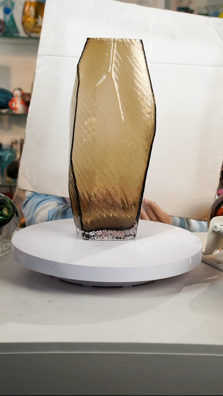 【闪购商品】琉璃【弘扬】高轻奢琉璃花器微瑕福利高40