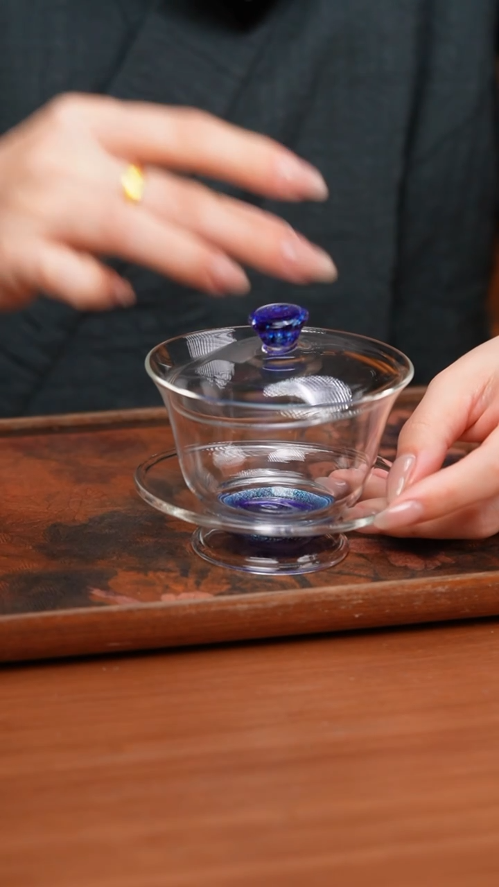 【闪购商品】禾器/星虹盖碗/宝蓝金2935