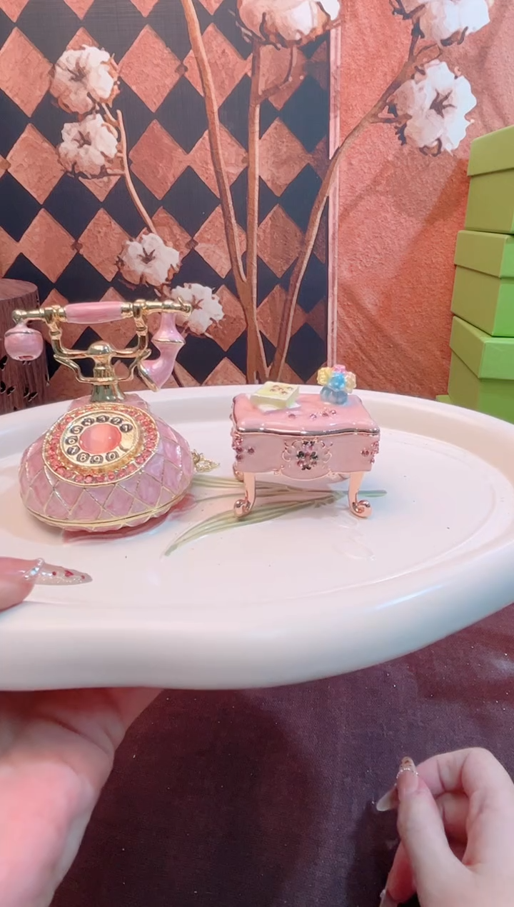 锌合金珐琅首饰盒默认微瑕拆盒不退～双蛋黄