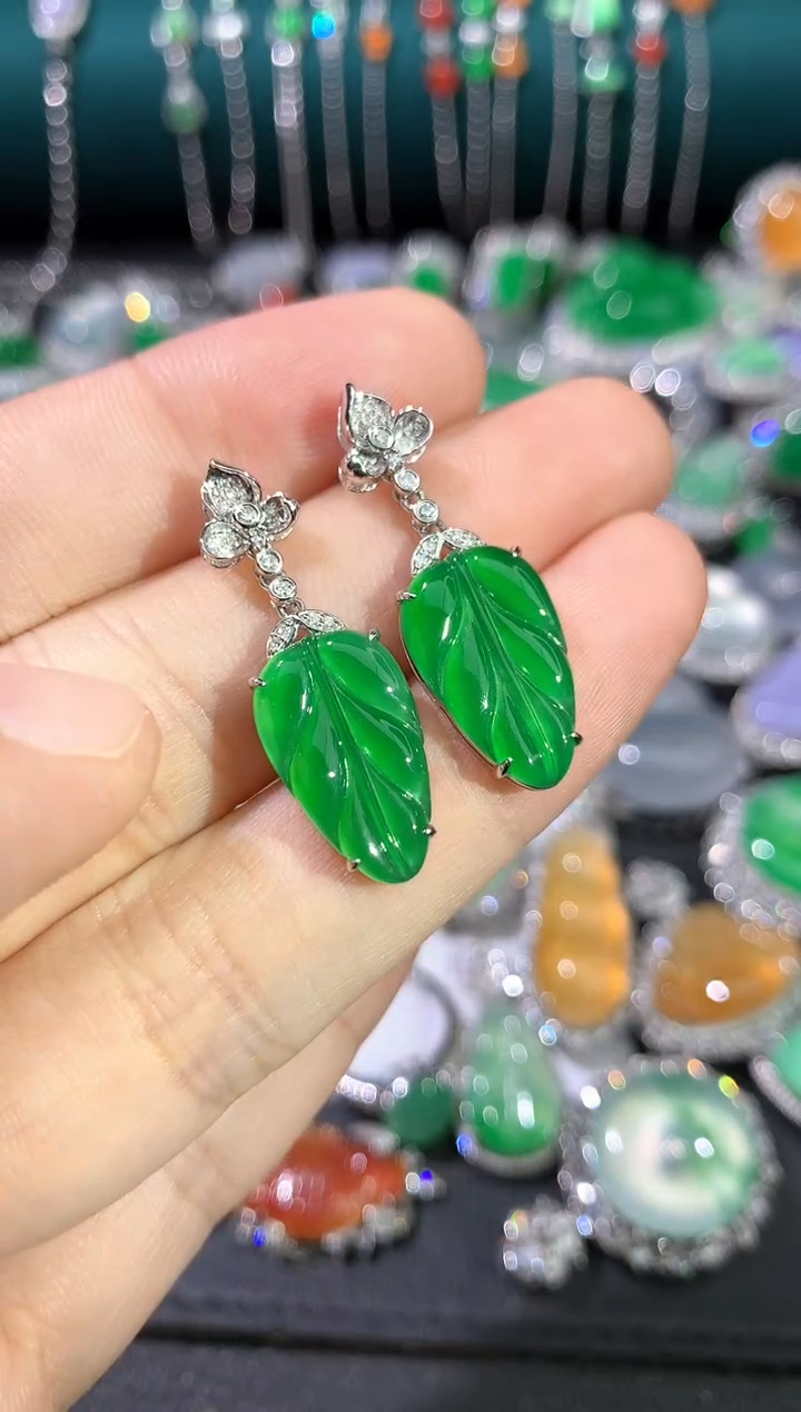 未镶嵌翡翠耳饰耳坠