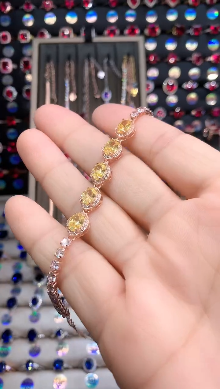 【闪购商品】水晶手链银S925镶嵌玫瑰金