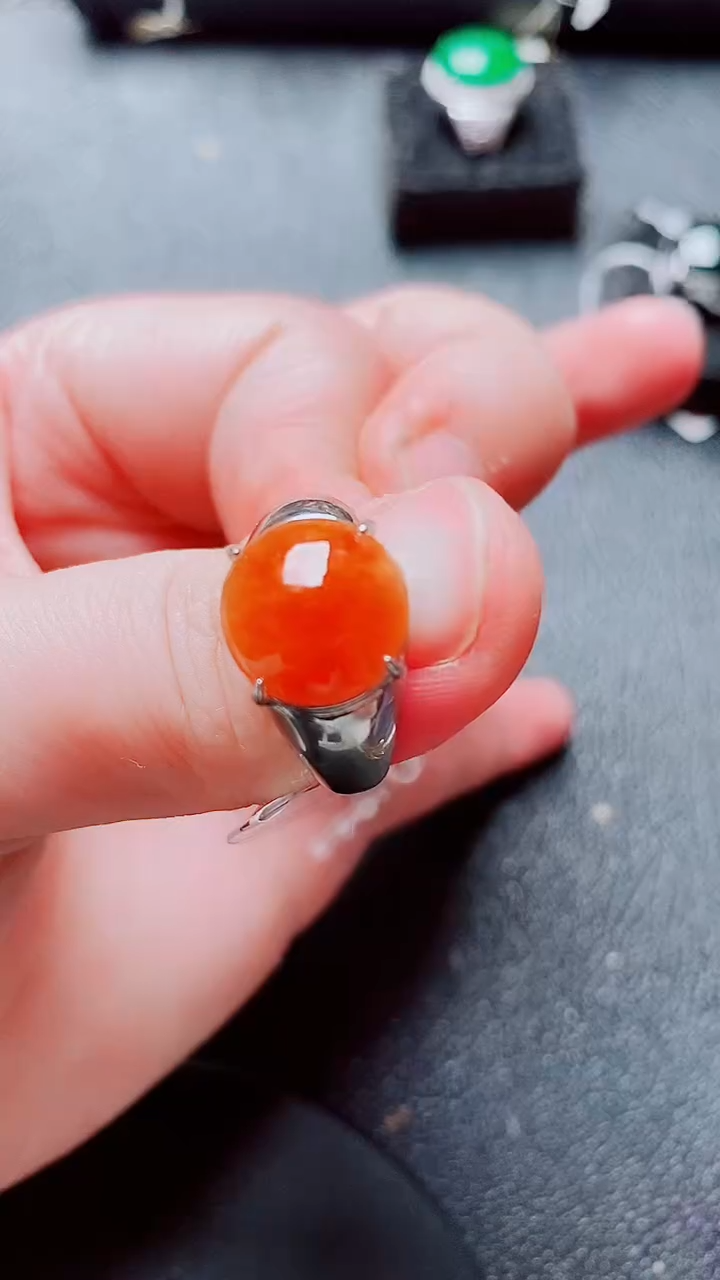 银S925镶嵌戒指翡翠111