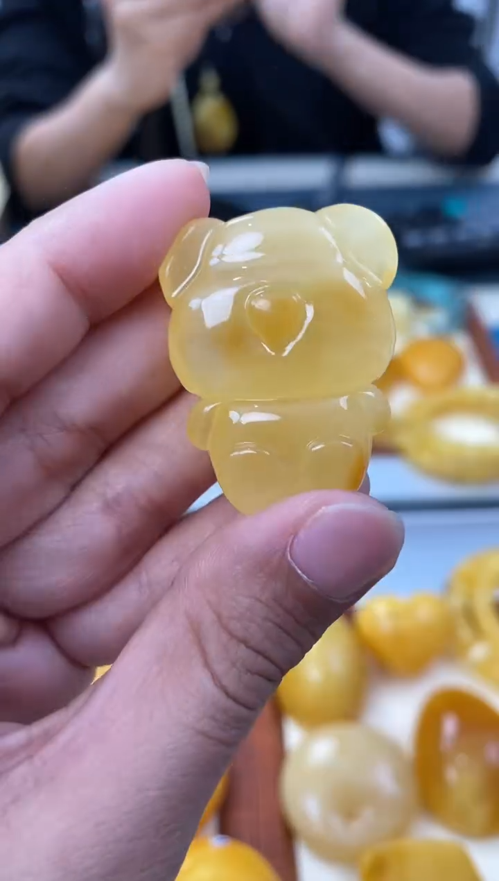 【闪购商品】琥珀裸石未镶嵌天然琥珀蜜蜡小熊