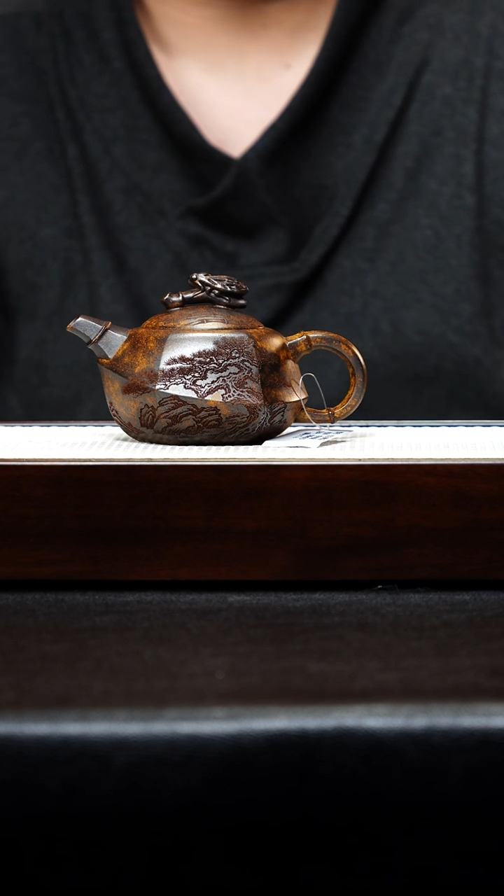茶壶紫砂宜兴紫砂 知足常乐 龙骨金砂 李雨瑶 h176