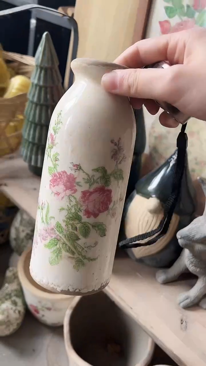 【闪购商品】陶瓷花盆高20.5cm内口4.5cm