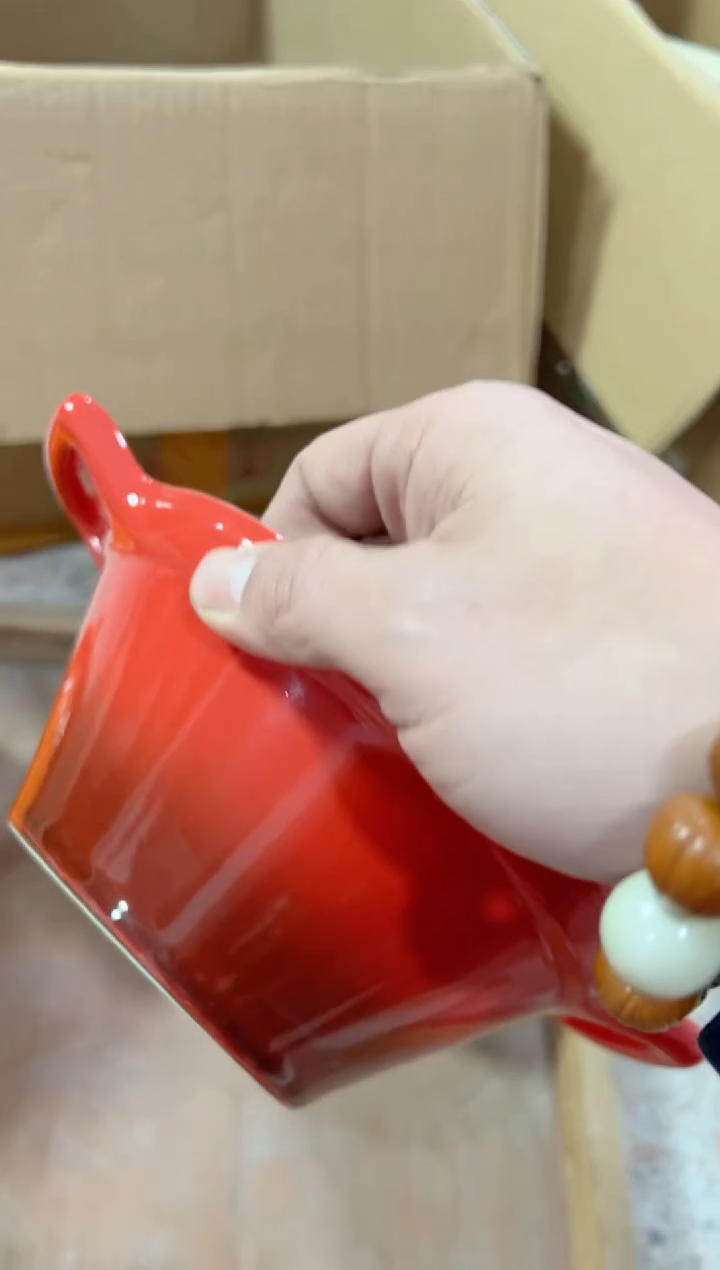 【闪购商品】碟双耳碗-----------红色