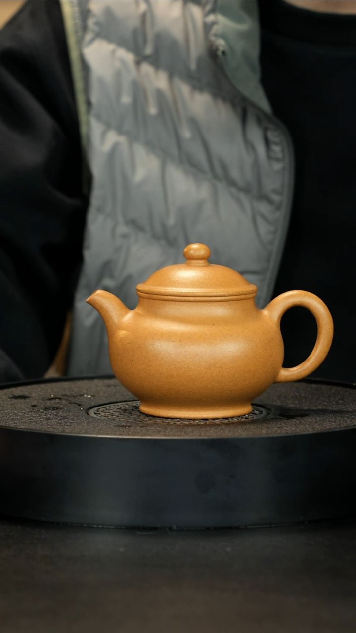 紫砂茶壶老宕口天花板黄金段潘壶超级大漏