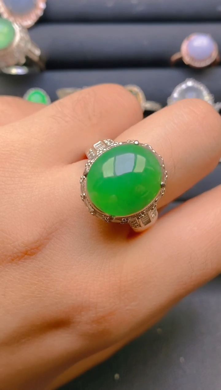 【闪购商品】翡翠戒指未镶嵌天然A货翡翠1