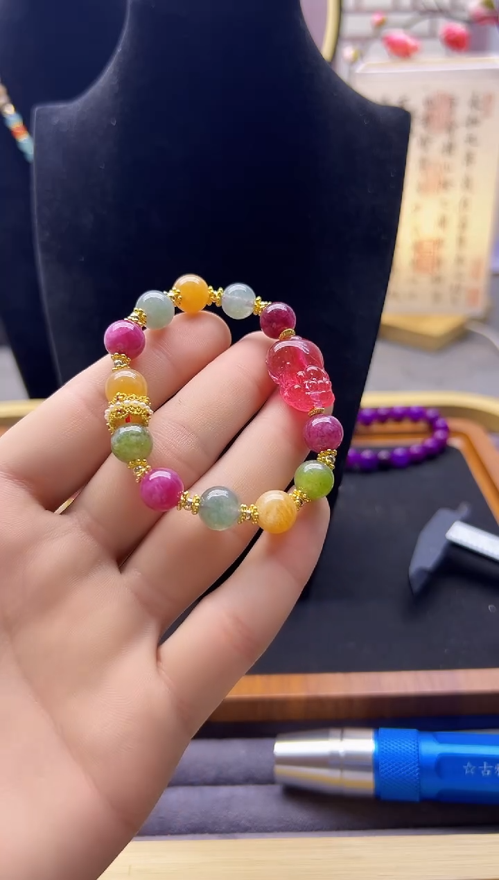 【闪购商品】碧玺颈饰14K金镶嵌S297         