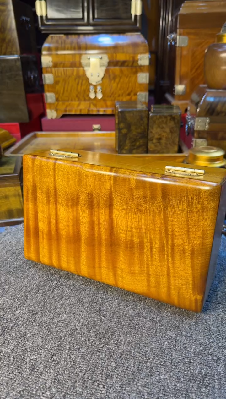 【闪购商品】乌木类成套家具金丝楠木大师作品首饰盒Y24