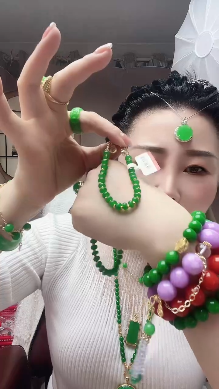 【闪购商品】翡翠手链14K金镶嵌031号