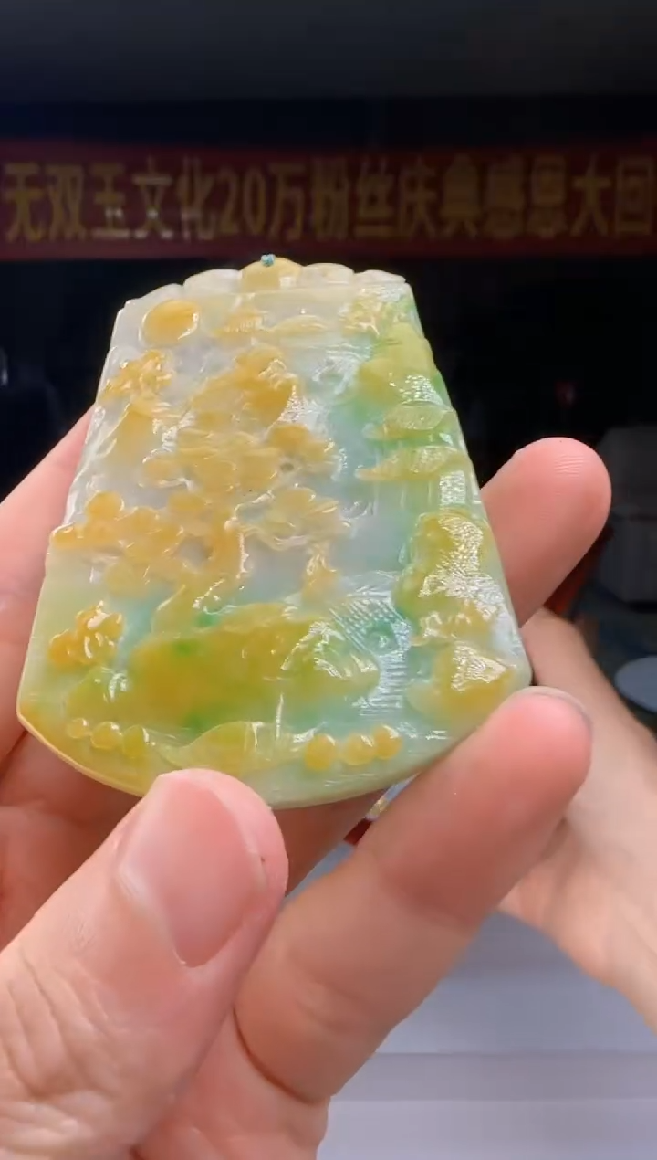 翡翠未镶嵌吊坠(赠链)DY@@960Q3J17680