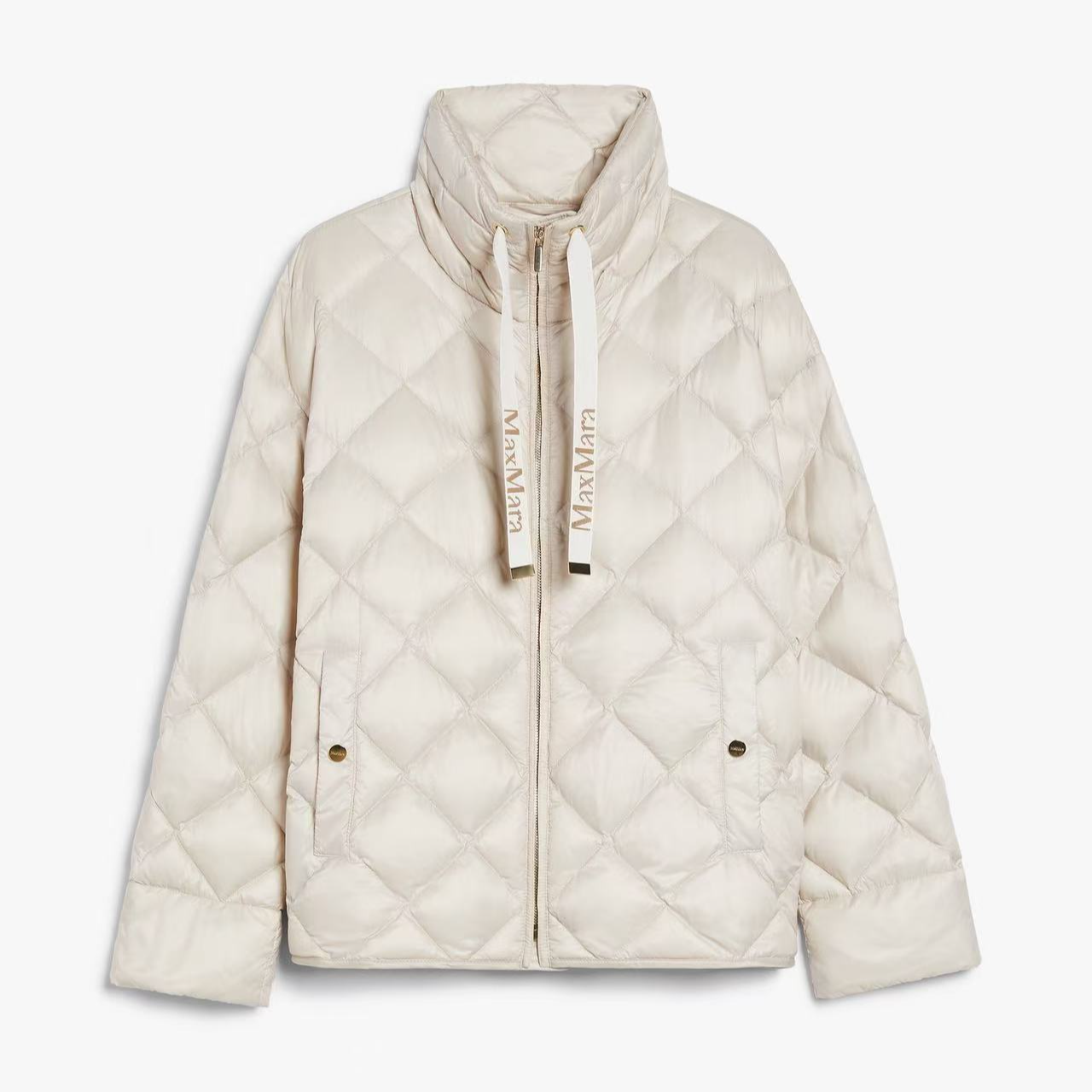 未使用 MaxMara 主线25年新款秋冬季鹅绒logo飘带上衣 PISOFT