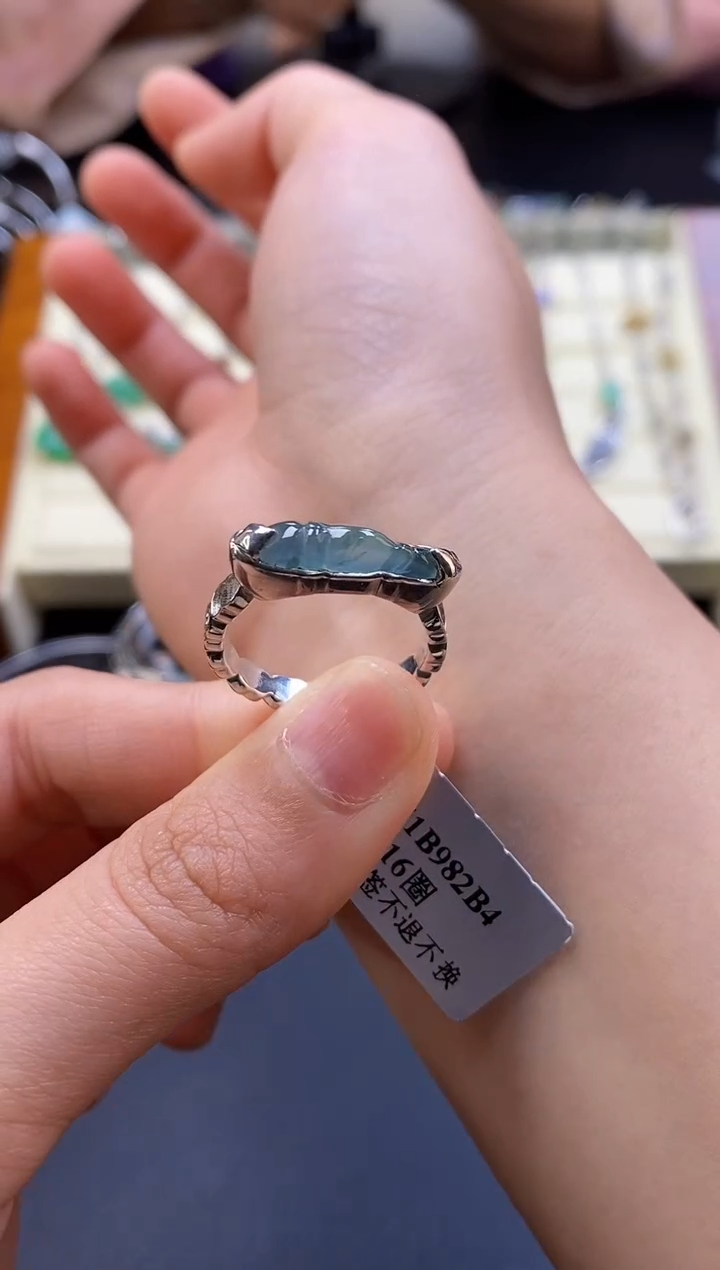 颈饰银S925镶嵌翡翠18544