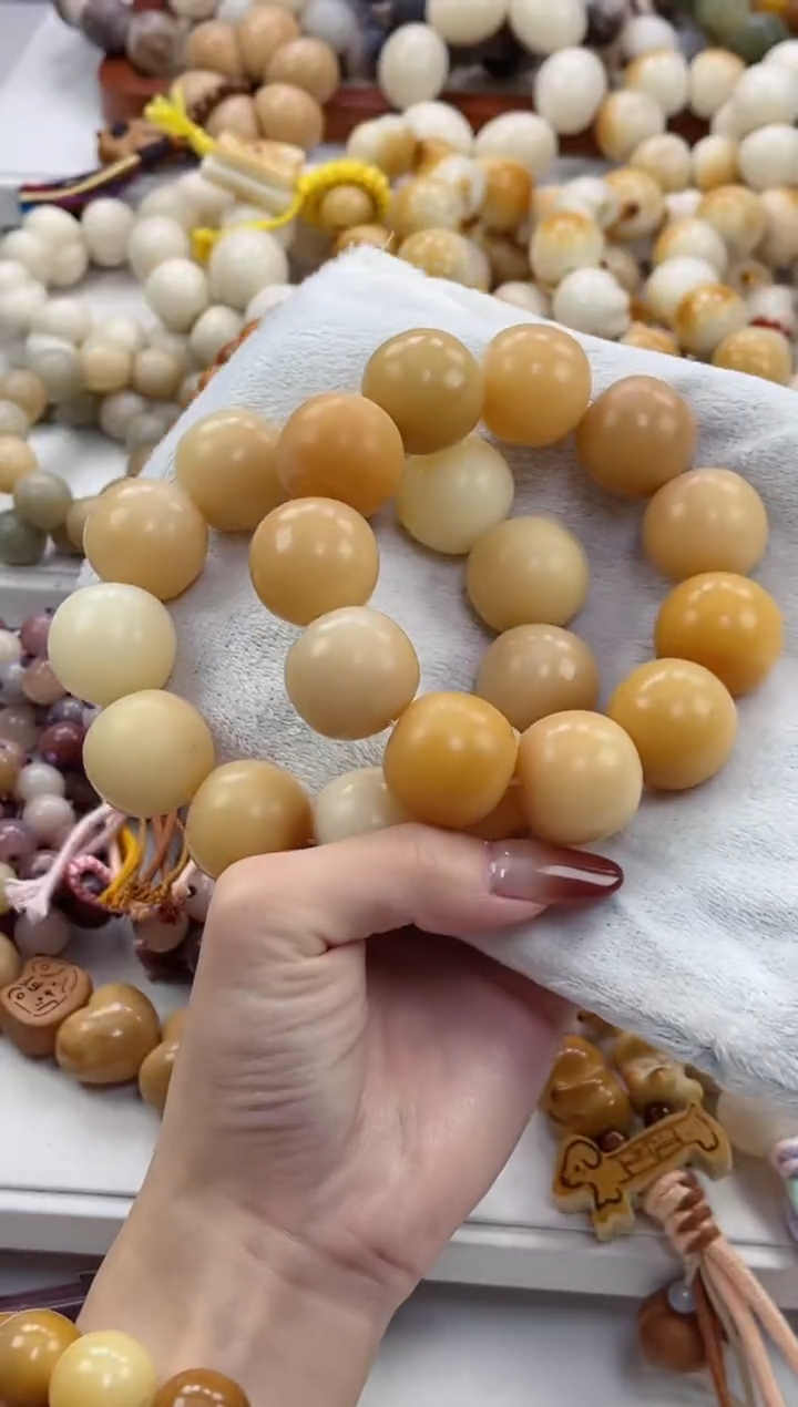 手串菩提根/象牙果n09干磨苹果落地果22*23mm瑕疵不补随机
