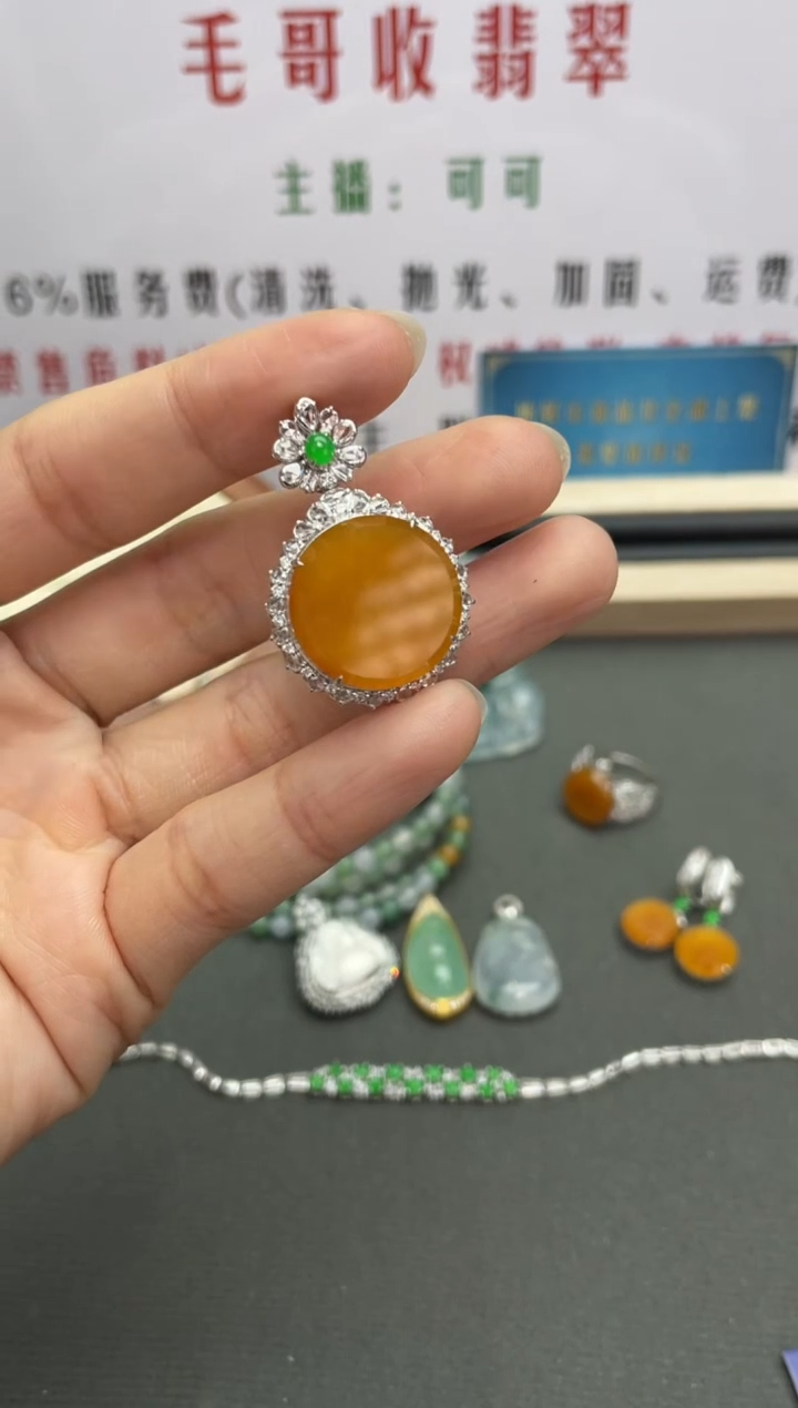 【闪购商品】翡翠颈饰18K金镶嵌翡翠
