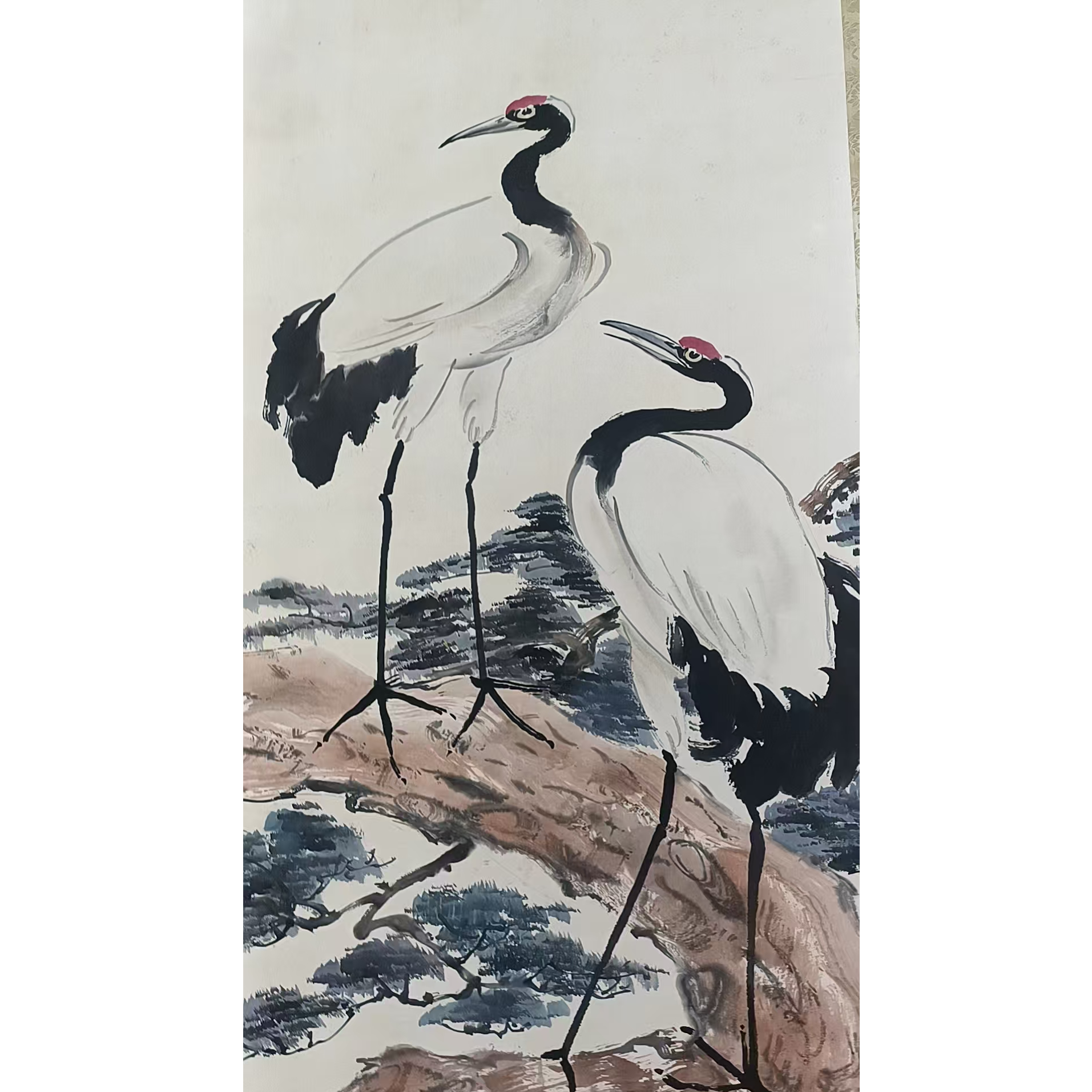 徐       仙鹤挂轴93*41