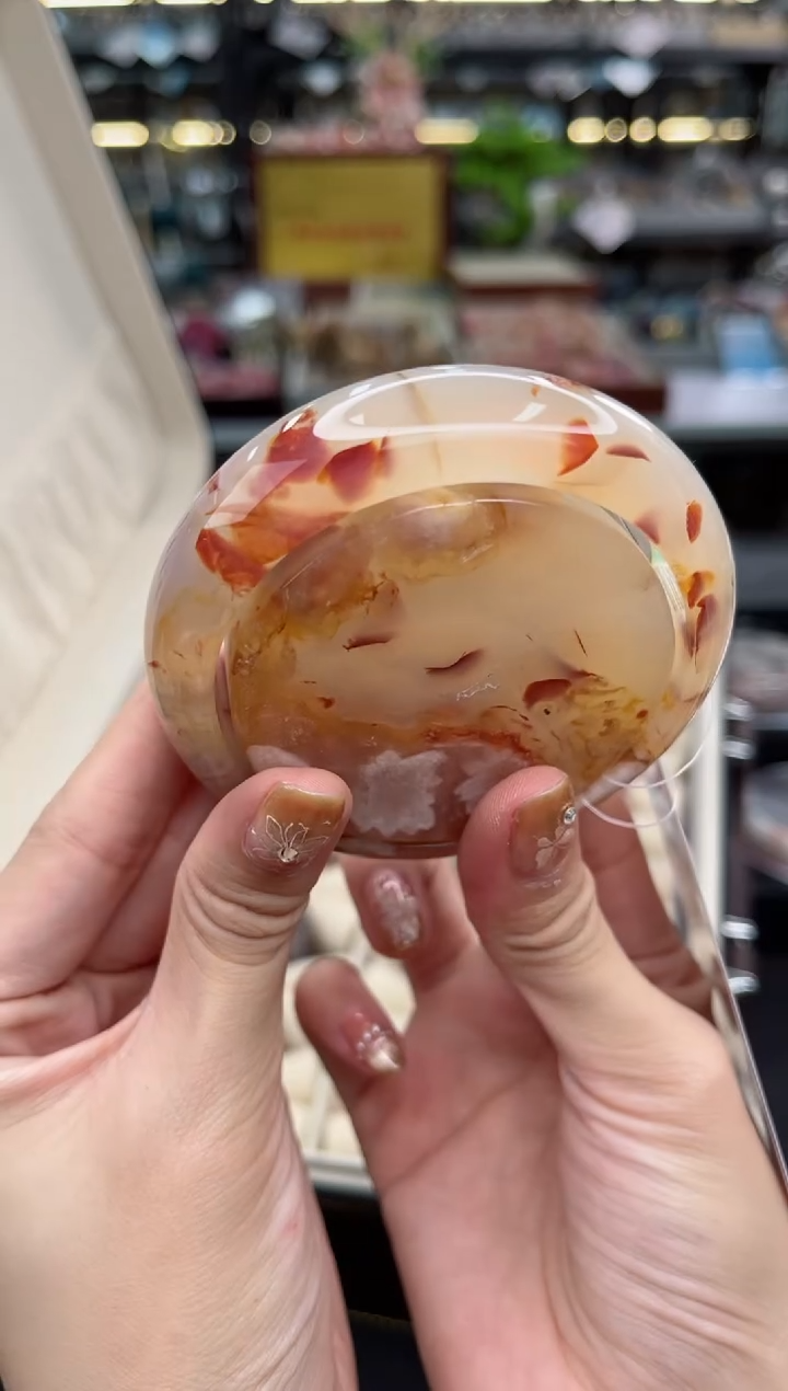 【闪购商品】石英质玉手镯未镶嵌61圈口（赠品镯心）2S9334