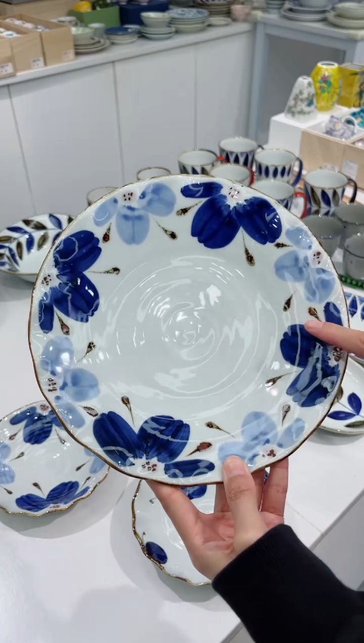 【闪购商品】瓷片福利蓝花深盘