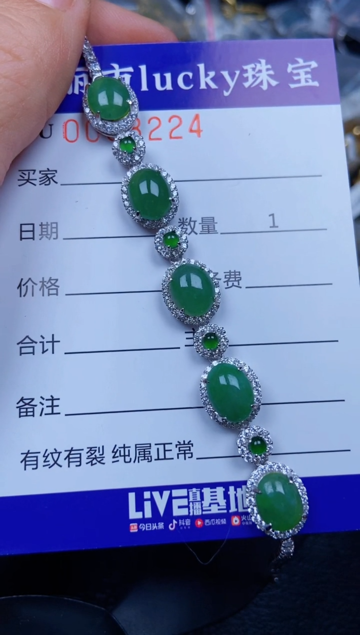 【闪购商品】翡翠颈饰银S925镶嵌8224