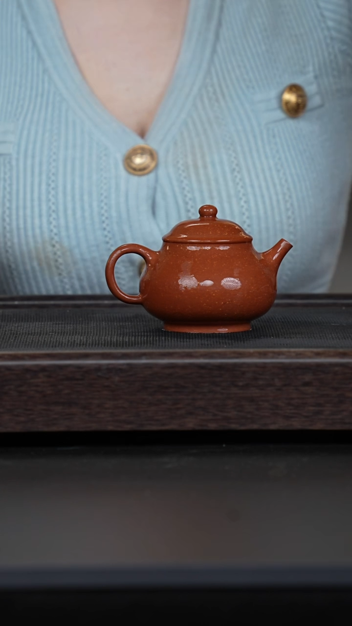 【闪购商品】紫砂茶壶宝山红降坡潘壶