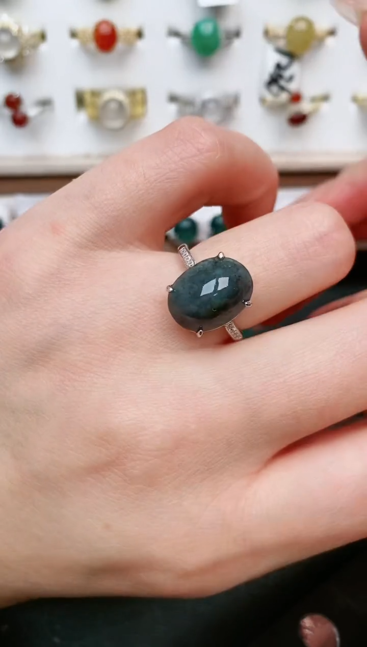 【闪购商品】翡翠戒指银S925镶嵌.....