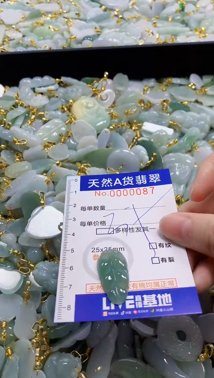 颈饰未镶嵌翡翠天然A货翡翠