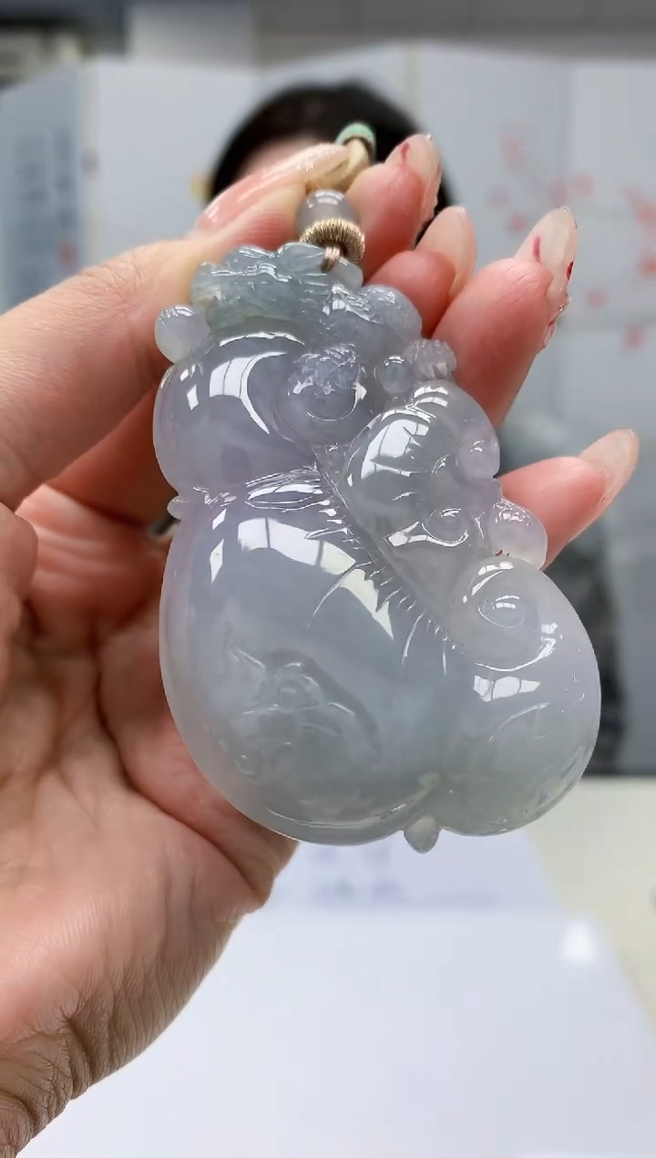 【闪购商品】定制翡翠未镶嵌0405MM-毛货挂件91