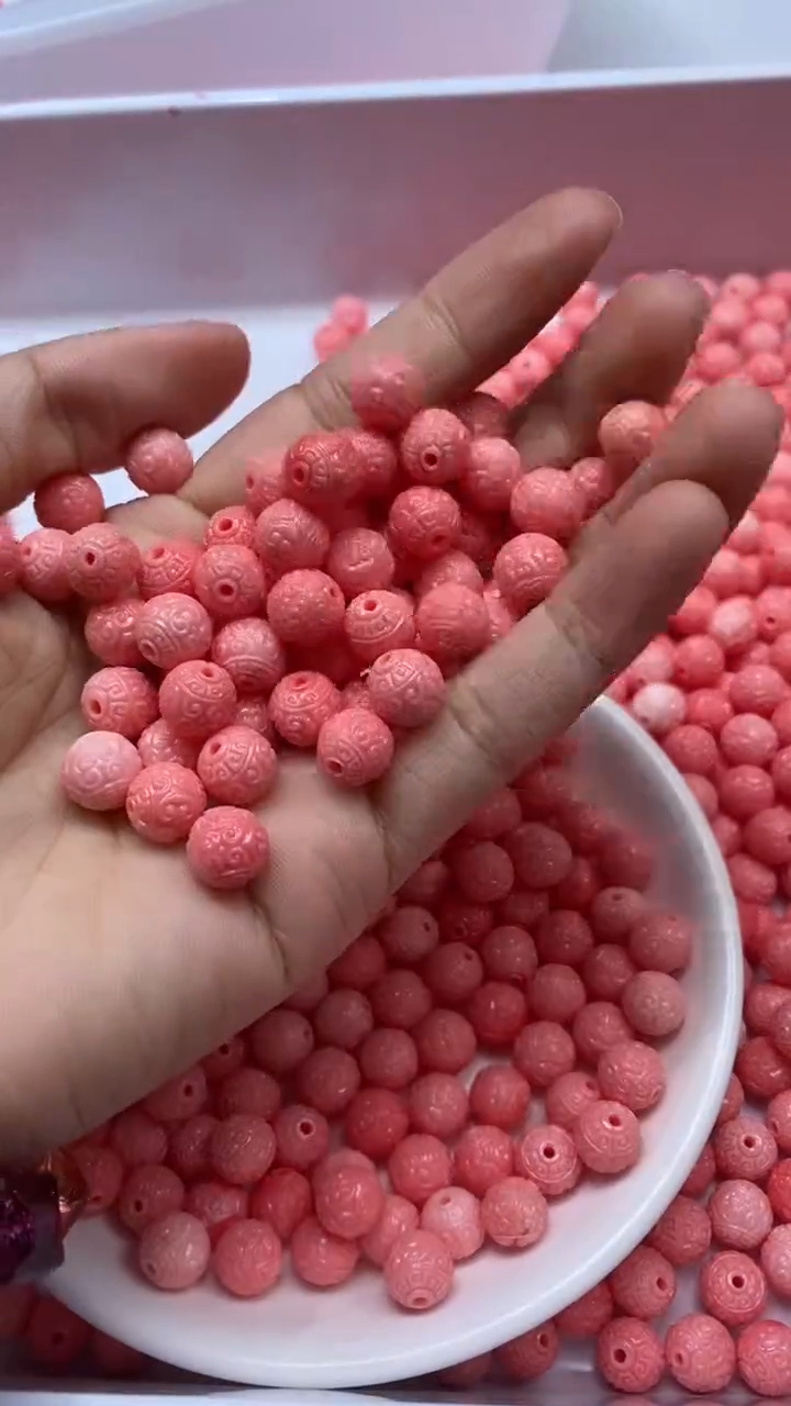 未镶嵌颈饰拼合珍珠（马贝珠）X682-女*王贝回纹珠8mm*3颗