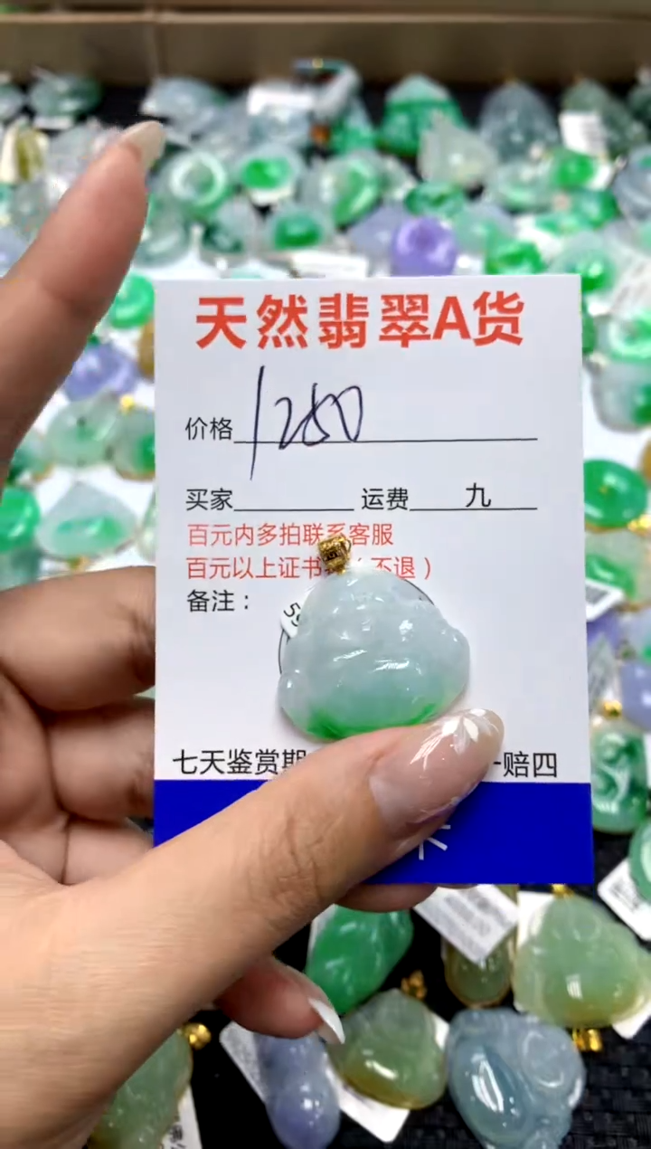 【闪购商品】翡翠颈饰18K金镶嵌1111111111111111