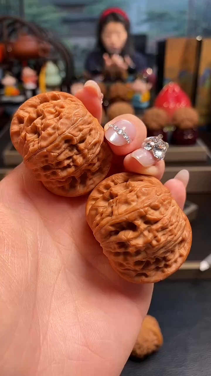 【闪购商品】文玩核桃把件H362磨盘42