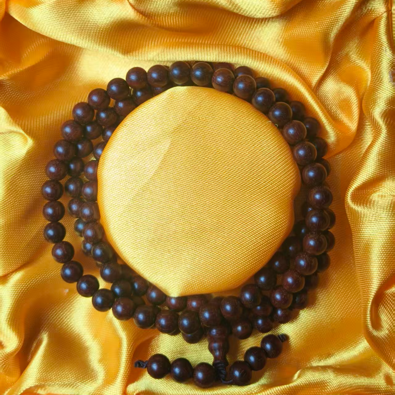 0.8满星108颗小叶紫檀手串手把件