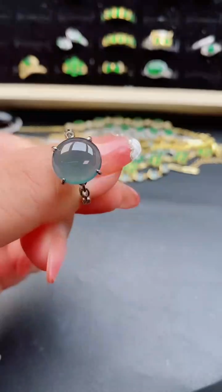 【闪购商品】翡翠戒指银S925镶嵌1212