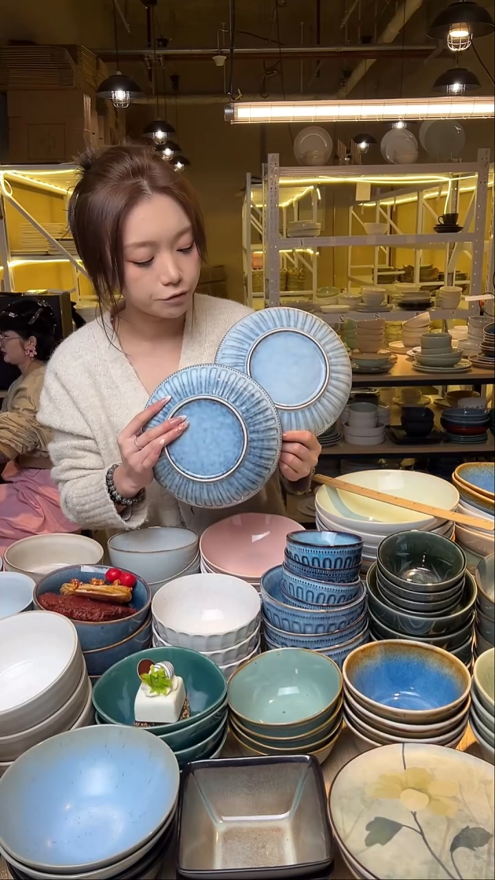 瓷13【瑕疵】外贸尾货窑变釉下彩