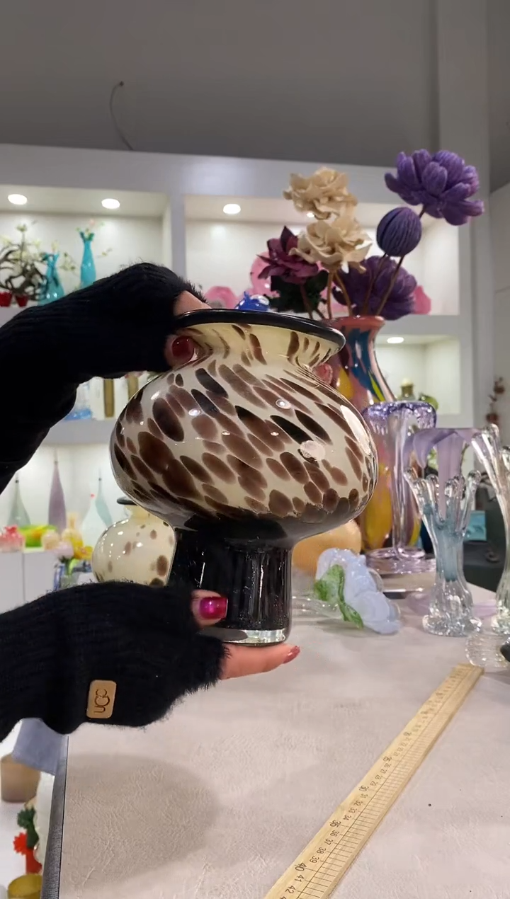 慕忆家手作琉璃花瓶微瑕