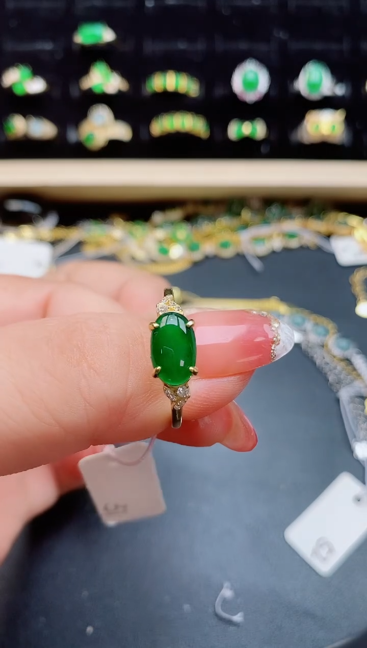【闪购商品】翡翠戒指银S925镶嵌1212