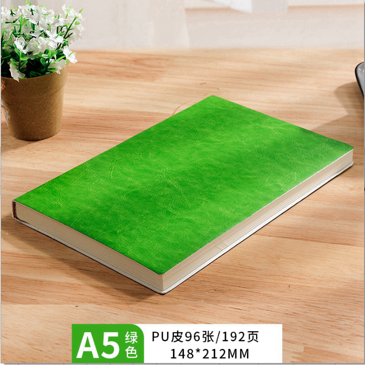 A5pu皮面横线内页记事本96张/192页