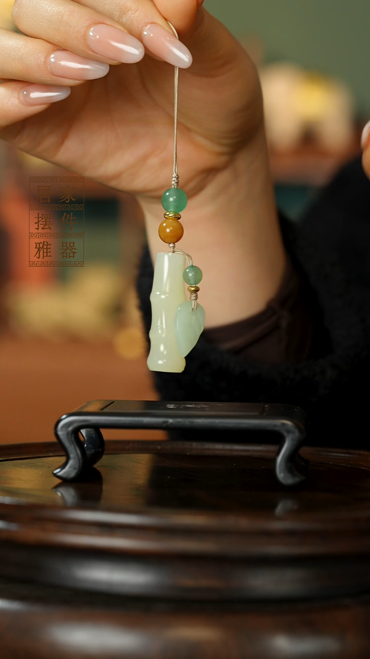 玉《小竹节挂件》摆件