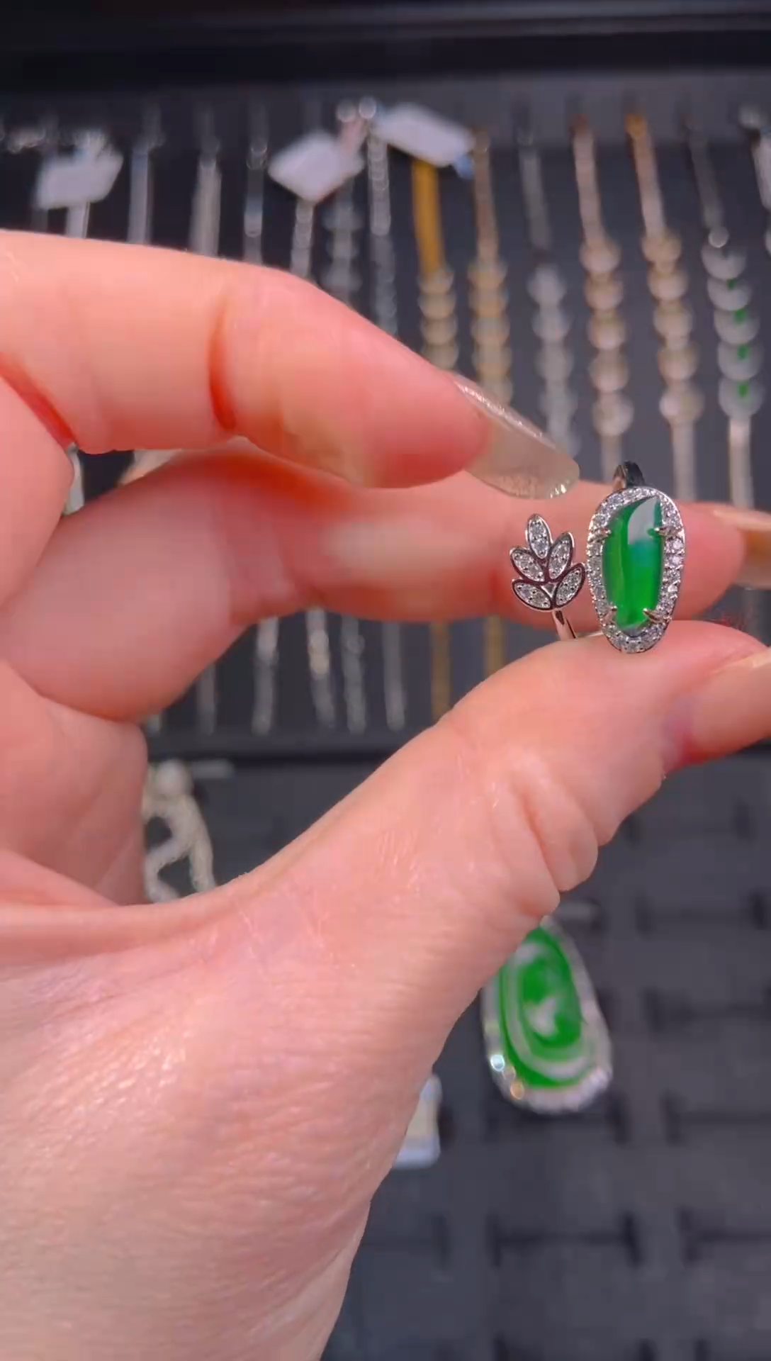 【闪购商品】翡翠戒指未镶嵌天然翡翠A货29