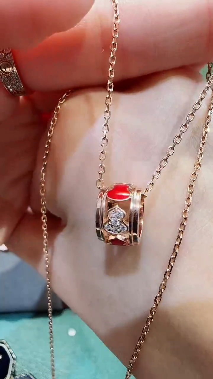 【闪购商品】钻石吊坠(不含链)18K金镶嵌18K金钻石路路通吊坠