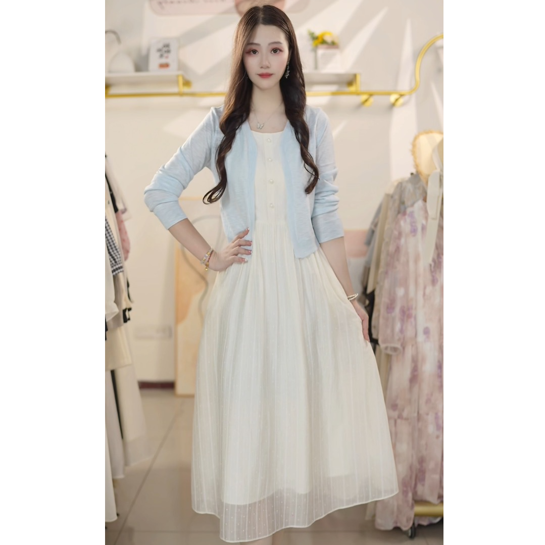 轻熟风中长裙时尚套装裙子女装温柔秋季温柔风套装Y6582201