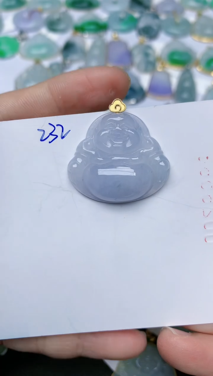 【闪购商品】翡翠颈饰18K金镶嵌天然翡翠A货    