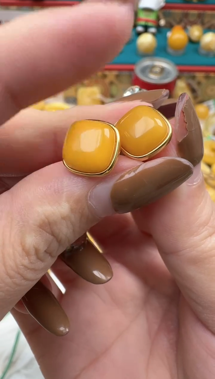 琥珀银S925镶嵌珠宝奇石HZ169