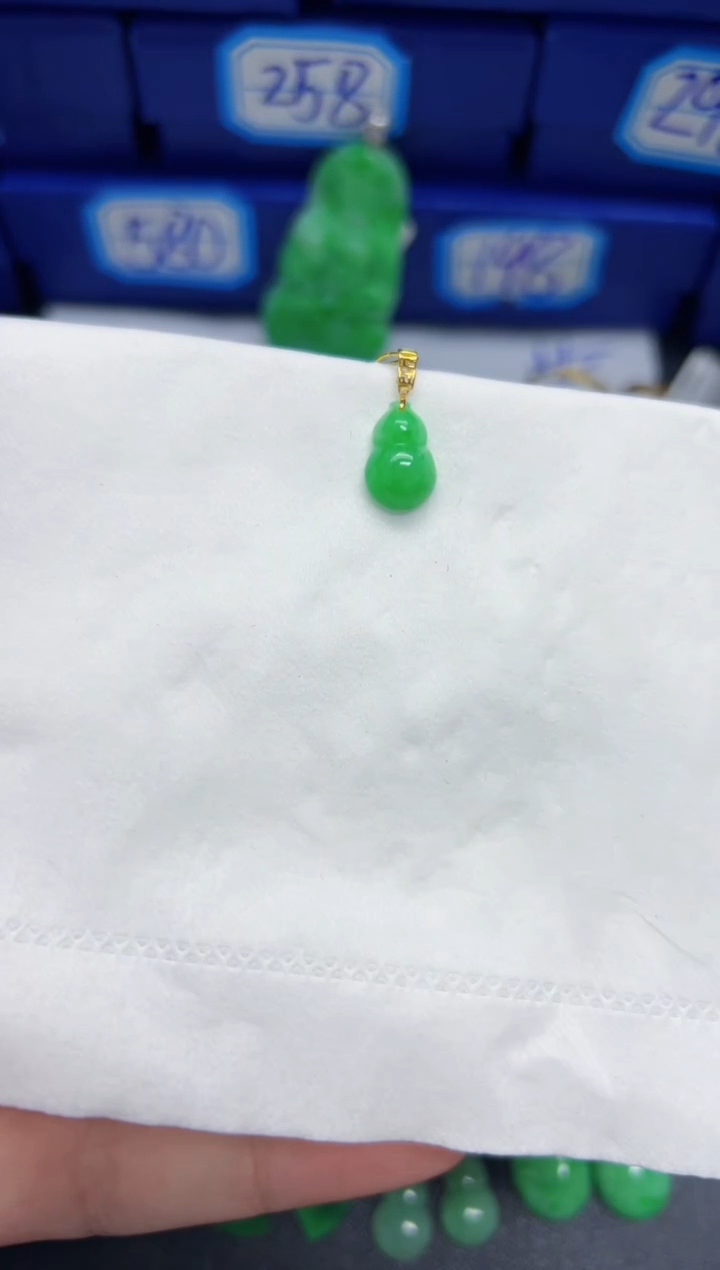 【闪购商品】翡翠颈饰18K金镶嵌Y缅料A货/支持复检/一件