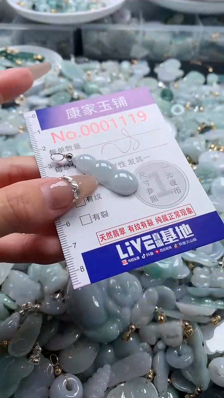 翡翠未镶嵌吊坠(不含链)1119
