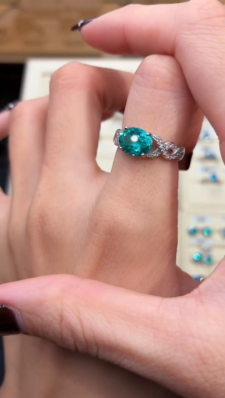 银S925镶嵌戒指碧玺00000