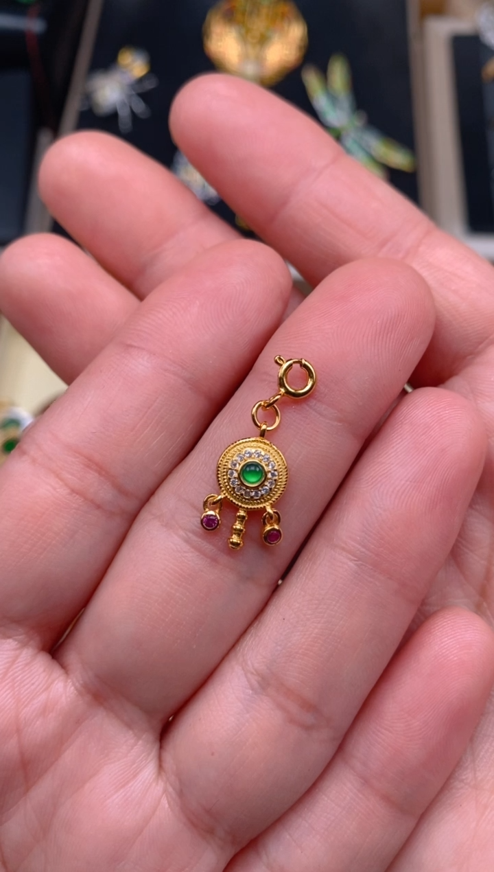 【闪购商品】翡翠吊坠(不含链)银S925镶嵌万能扣